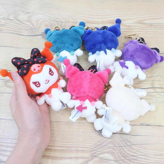Sanrio Kuromi 彩虹系列 掛飾公仔 (白色) Kuromi Rainbow Series Plush Charm - White - TOYZHOLIC