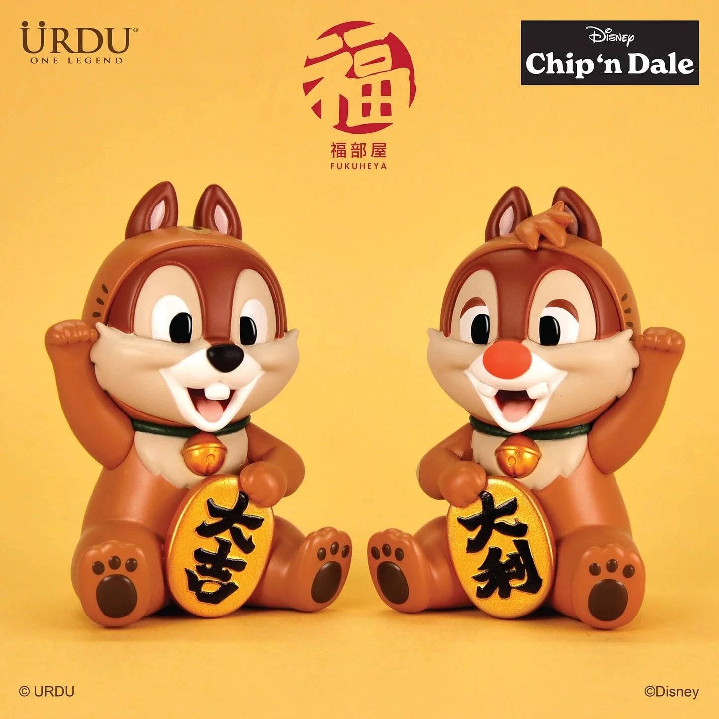 URDU X 福部屋 Disney 大鼻與剛牙 幸運系列 盲盒 (一盒八款,款式隨機)FUKUHEYA LUCKY SERIES 6 - CHIP & DALE - TOYZHOLIC
