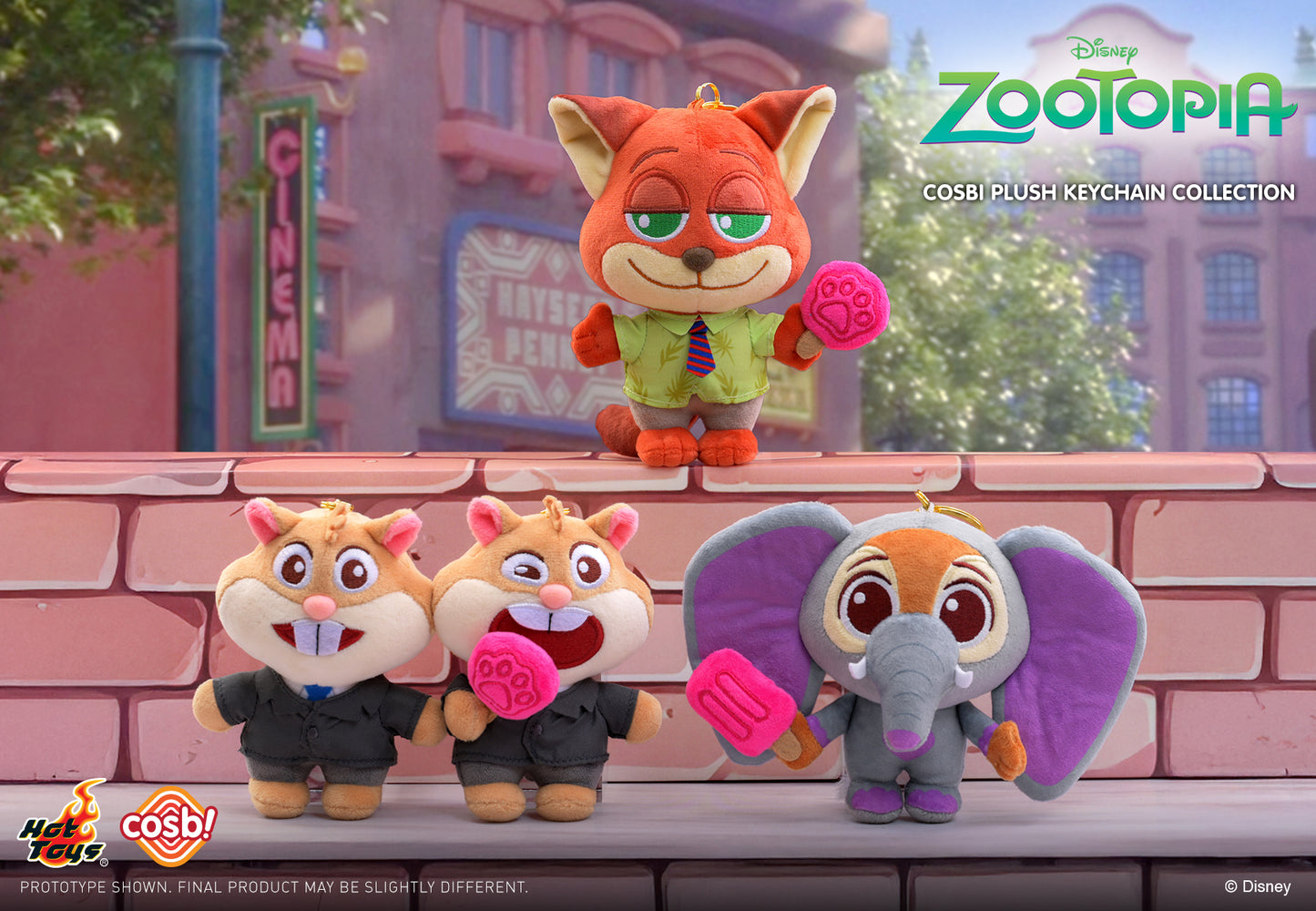 「確認款 Confirmed Style」Hot Toys Disney 優獸大都會2 Cosbi 毛絨鎖匙扣系列 盲盒 Zootopia2 Cosbi Plush Keychain Collection Blind Box - TOYZHOLIC
