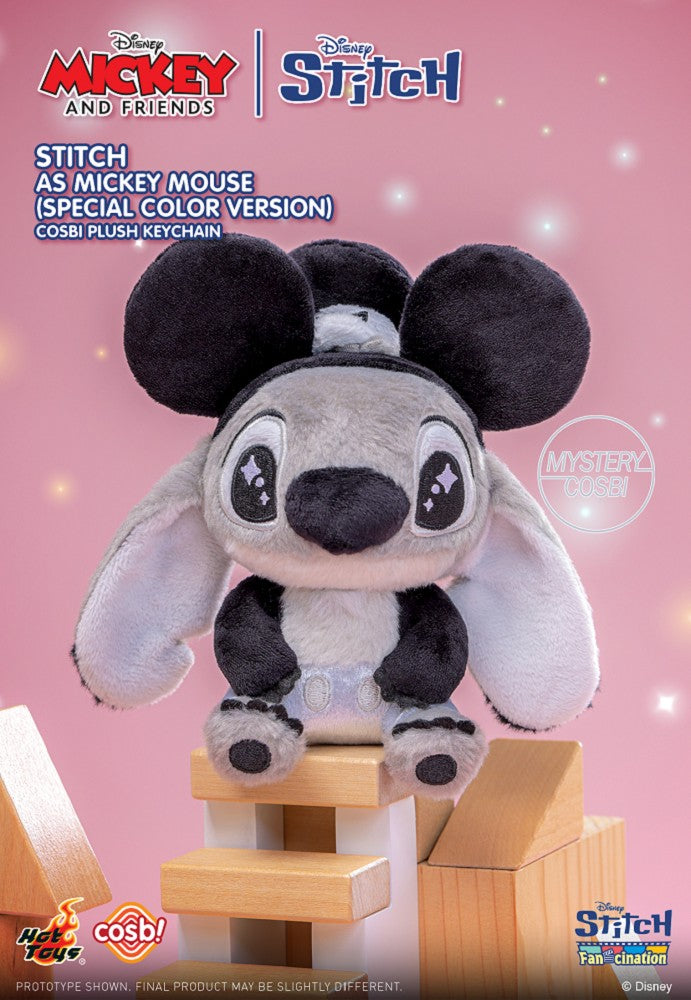 Hot Toys Disney Mickey & Friends X 史迪仔 毛絨鎖匙扣系列 盲盒/ 確認款(一盒六款,款式隨機)Mickey & Friends X Stitch Cosbi Plush Keychain Blind Box/ Confirmed Style