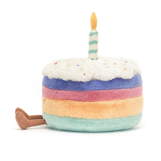 Jellycat 微笑彩虹生日蛋糕 公仔 Amuseables Rainbow Birthday Cake Soft Toy - TOYZHOLIC