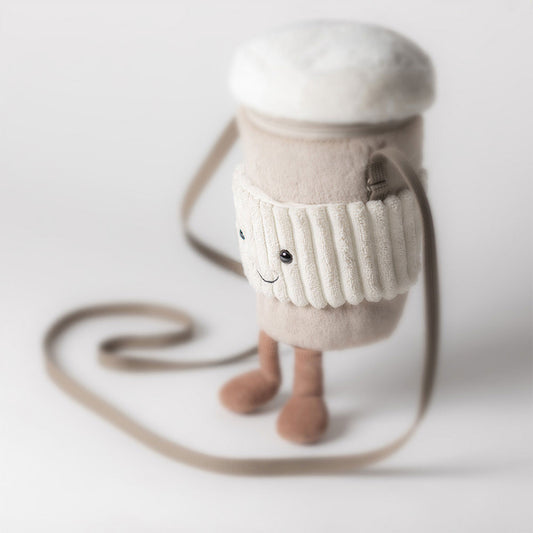 Jellycat 微笑咖啡 斜孭袋 Amuseables Coffee-To-Go Bag - TOYZHOLIC
