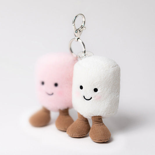 Jellycat 微笑棉花糖 掛飾公仔 Amuseables Pair of Marshmallows Bag Charm - TOYZHOLIC