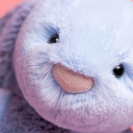 Jellycat 藍色拼色兔 公仔 Bashful Patchwork Blue Puddlesea Bunny Soft Toy - TOYZHOLIC