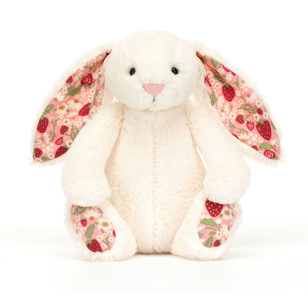 Jellycat 士多啤梨小號兔仔 公仔 Blossom Cream Bunny 'Berry' Plush - TOYZHOLIC