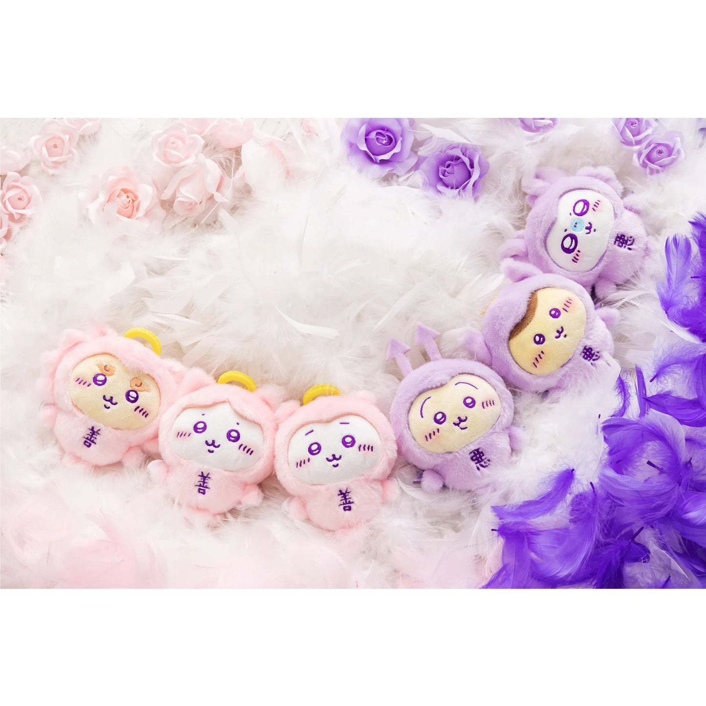 Chiikawa 天使&惡魔 惡魔寶寶 掛飾公仔(兔兔)Angel & Demon Baby Plush Keychain (Usagi) - TOYZHOLIC