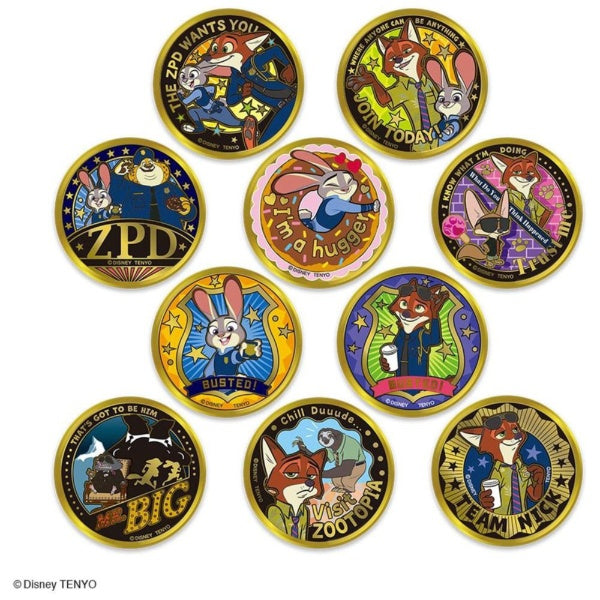 Disney 迪士尼 優獸大都會 金徽章盲盒 (一盒十款,款式隨機)Zootopia Gold Badge Blind Box Vol.1