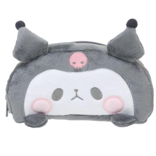 Sanrio X Mochimochi Kuromi 熊貓 筆袋 小物袋 Panda Plush Pen Pouch - Kuromi - TOYZHOLIC