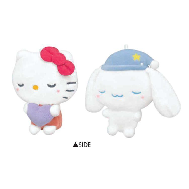 Sanrio Hello Kitty & Cinnamoroll 瞓覺 Nico Nui 磁石公仔掛飾 Sleeping Magnetic Plush Keyring - TOYZHOLIC