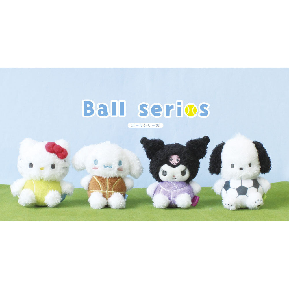 Sanrio Characters 網球/ 足球/ 籃球/ 排球 公仔掛飾 Sports Plush Charm (Hello Kitty/ Kuromi/ 玉桂狗 Cinnamoroll/ PC狗 Pochacco) - TOYZHOLIC