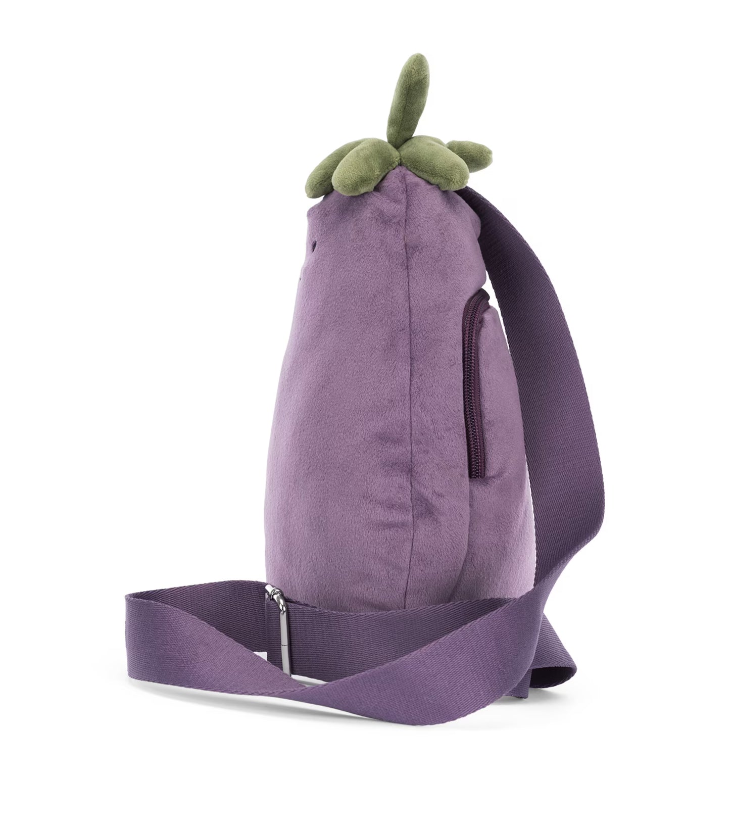 Jellycat 微笑茄子 斜孭袋 Amuseables Aubergine Shoulder Bag - TOYZHOLIC
