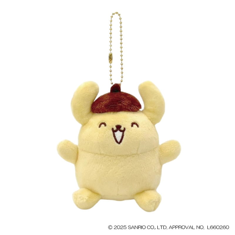 Sanrio Characters 布甸狗 30周年 公仔掛飾 Pompompurin 30th Anniversary Plush Charm - TOYZHOLIC