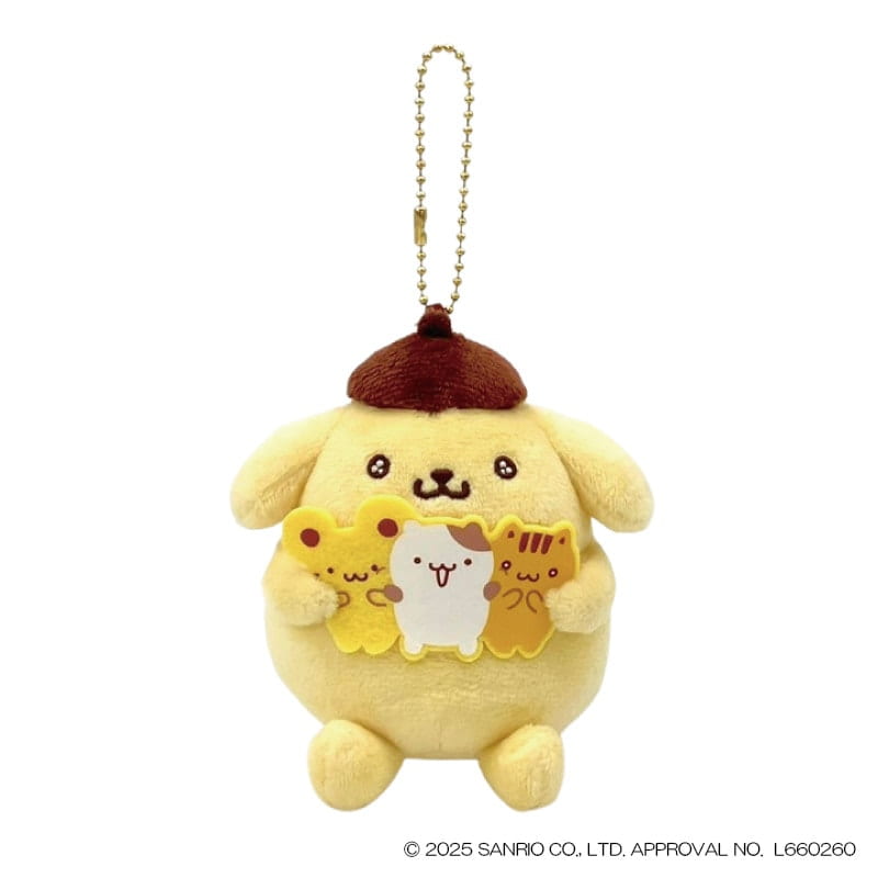 Sanrio Characters 布甸狗 30周年 公仔掛飾 Pompompurin 30th Anniversary Plush Charm - TOYZHOLIC