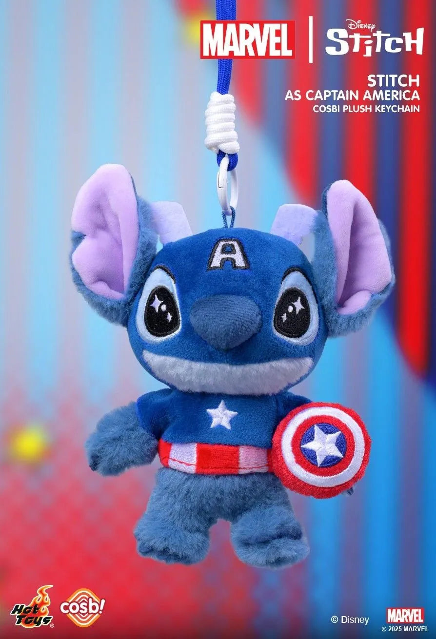 Hot Toys Disney X Marvel 史迪仔系列 毛絨鎖匙扣系列 盲盒（一盒六款，款式隨機）Marvel X Disney Stitch Cosbi Plush Keychain Blind Box - TOYZHOLIC
