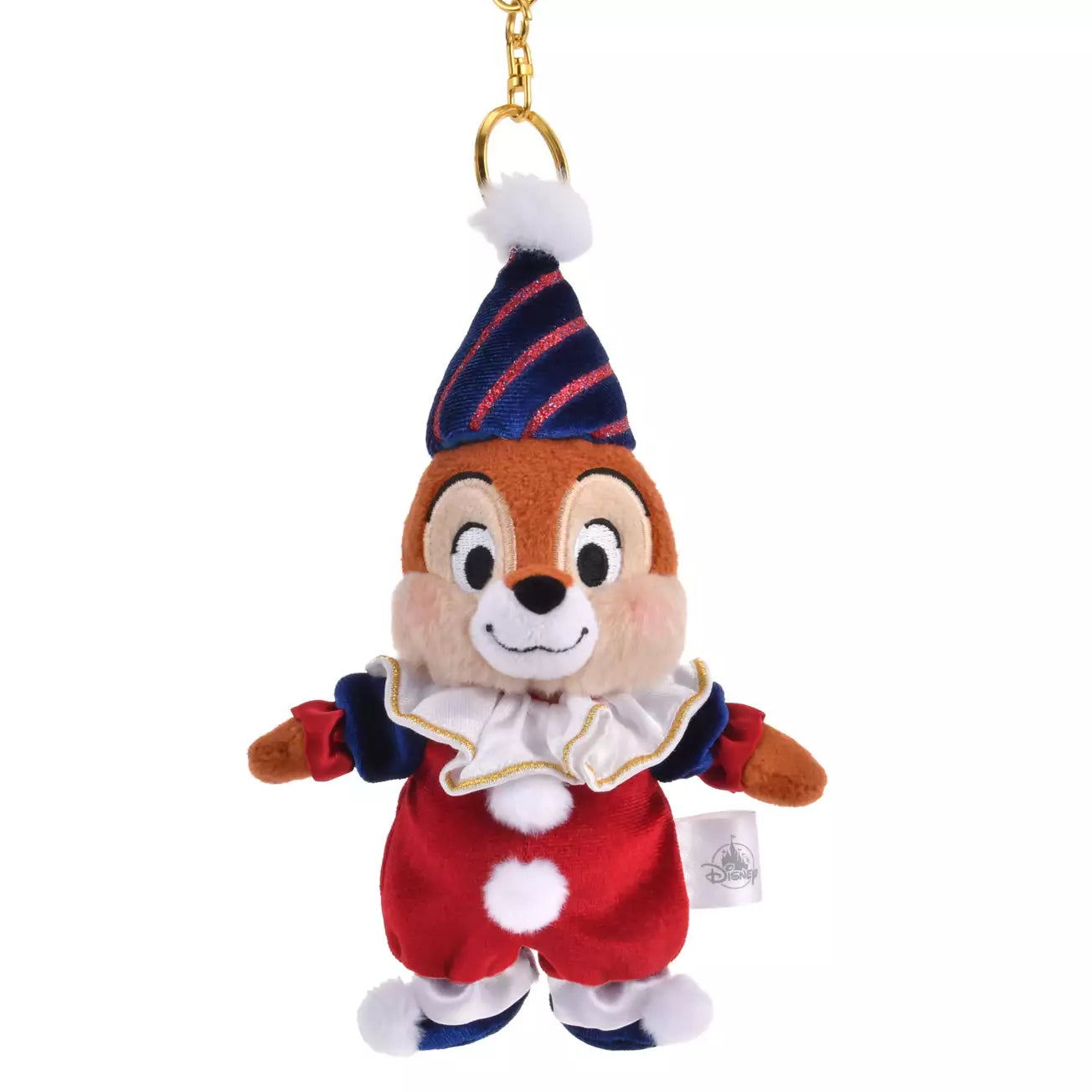 Disney Store Chip & Dale 小丑服裝 掛飾公仔 Pierrot Costume Plush Charm - TOYZHOLIC