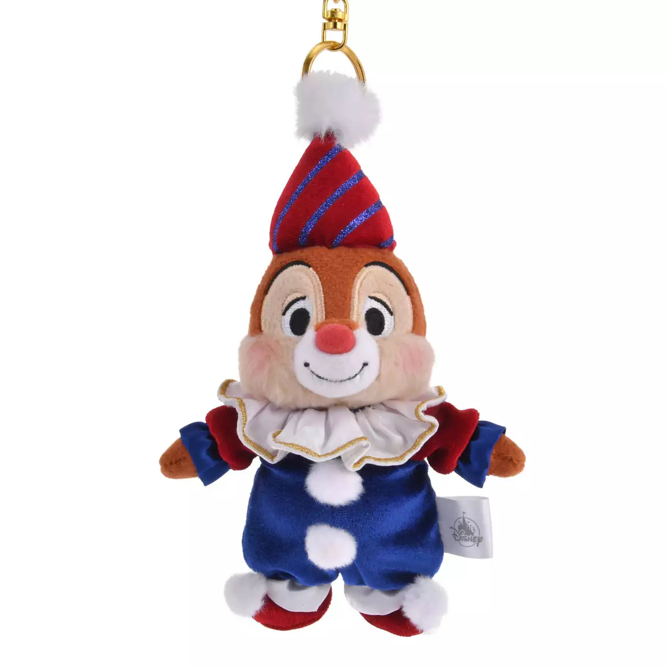 Disney Store Chip & Dale 小丑服裝 掛飾公仔 Pierrot Costume Plush Charm - TOYZHOLIC