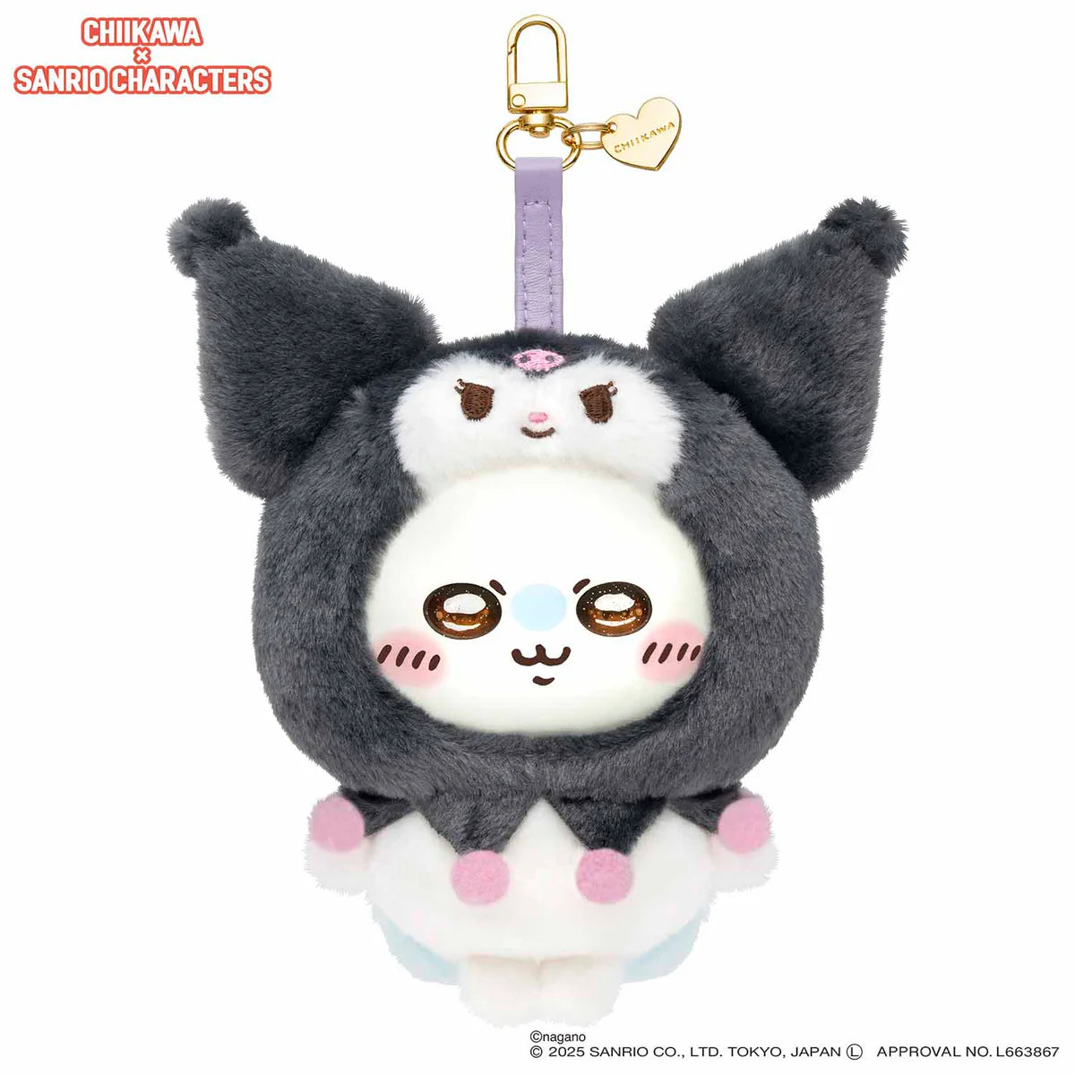 Chiikawa x Sanrio Characters Kiramekko 掛飾公仔 Plush Keycharm