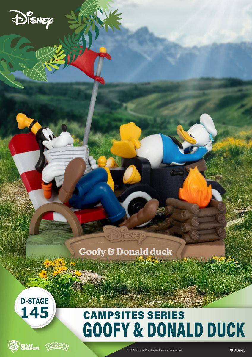 Beast Kingdom 野獸國 Disney 唐老鴨與高飛 野餐系列 Campsites Series - Goofy & Donald duck（DS-145） - TOYZHOLIC