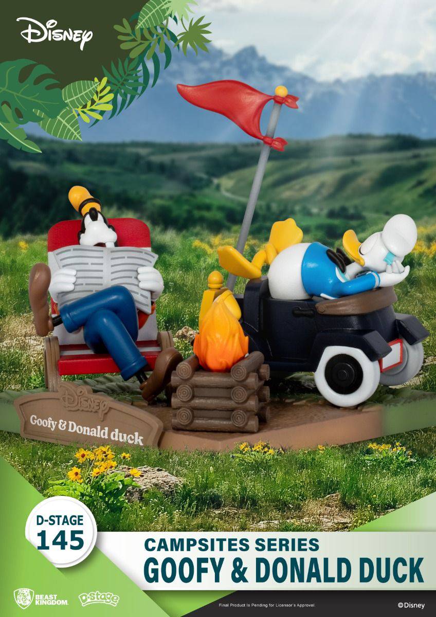Beast Kingdom 野獸國 Disney 唐老鴨與高飛 野餐系列 Campsites Series - Goofy & Donald duck（DS-145） - TOYZHOLIC