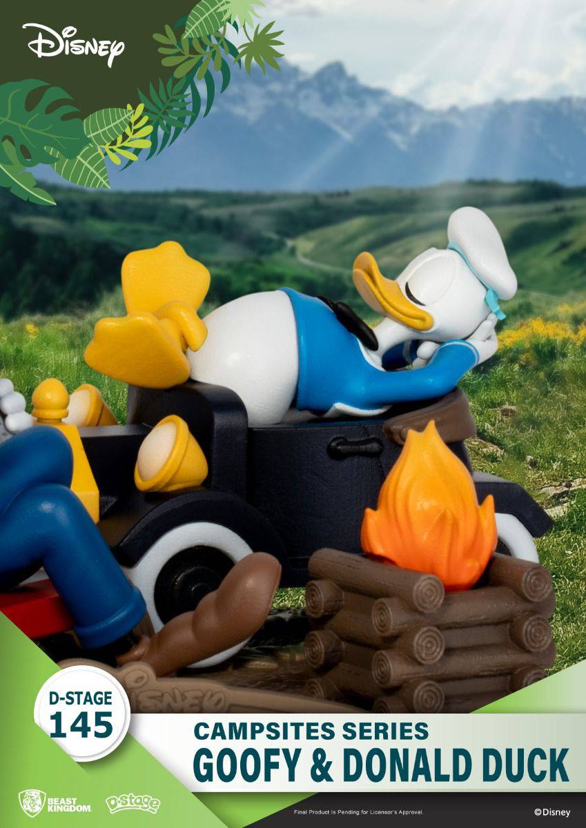 Beast Kingdom 野獸國 Disney 唐老鴨與高飛 野餐系列 Campsites Series - Goofy & Donald duck（DS-145） - TOYZHOLIC