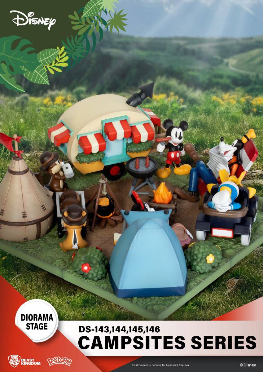 Beast Kingdom 野獸國 Disney 唐老鴨與高飛 野餐系列 Campsites Series - Goofy & Donald duck（DS-145） - TOYZHOLIC