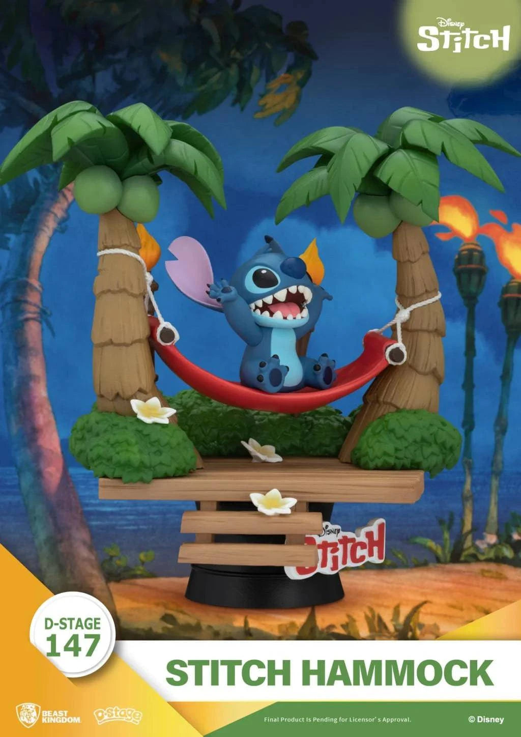 Beast Kingdom 野獸國 Disney 史迪仔 吊床 擺設（DS-147）Stitch Hammock - TOYZHOLIC