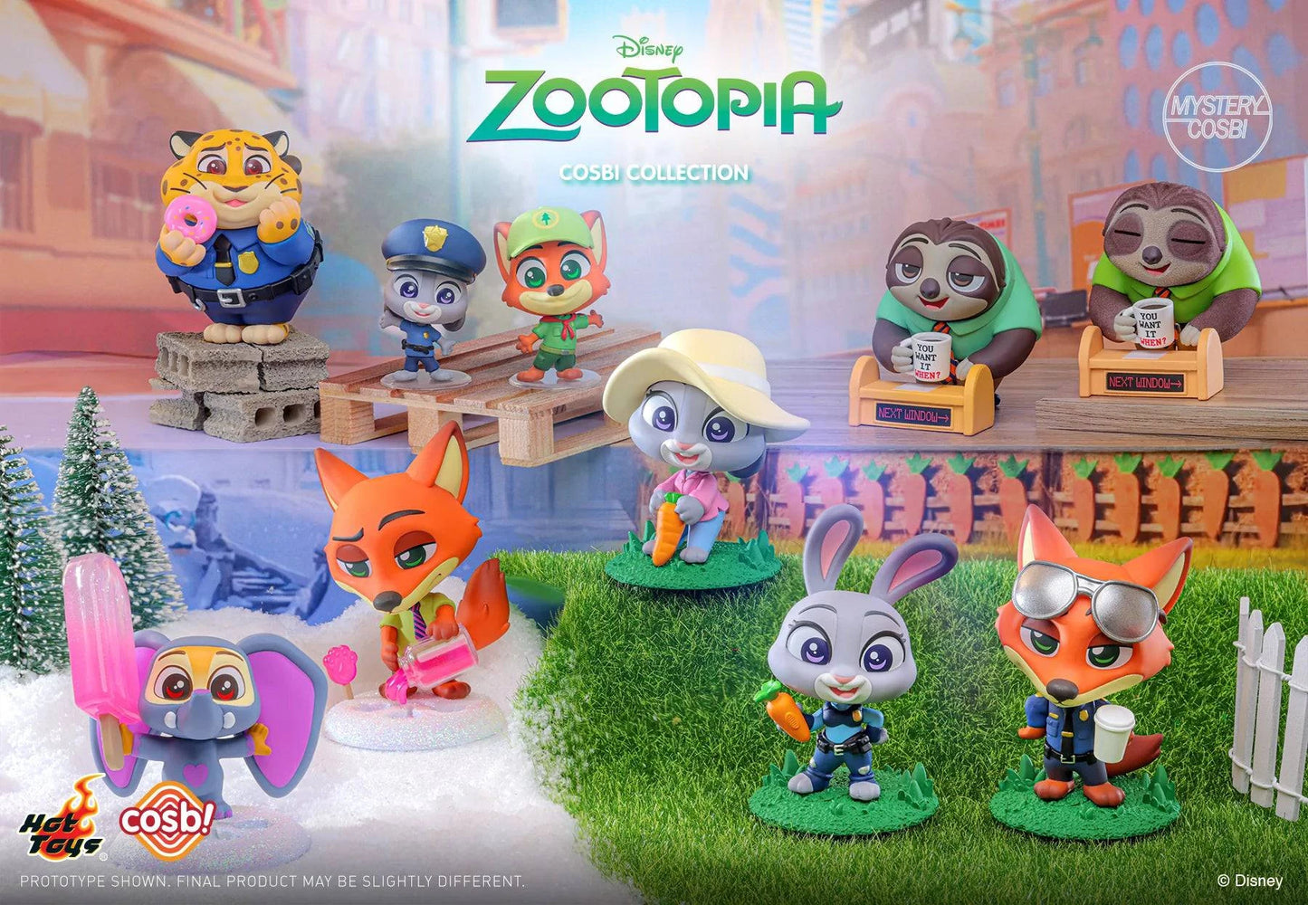 Hot Toys Disney 優獸大都會 Cosbi系列 盲盒（一盒八款，款式隨機）Zootopia Cosbi Collection Blind Box - TOYZHOLIC