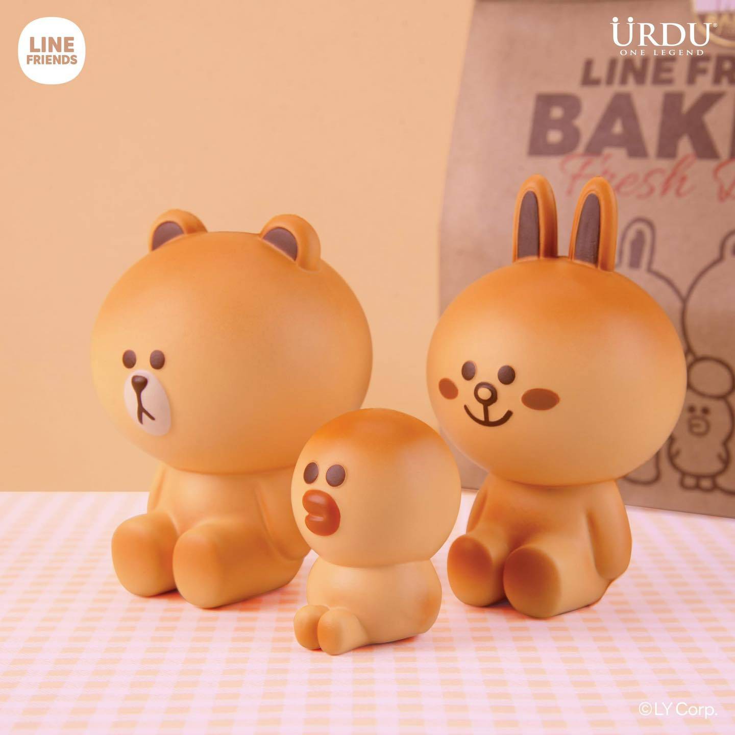 LINE FRIENDS meets URDU 烘焙系列 造型麵包 (3入組) Bakery Series - Bread Set - TOYZHOLIC