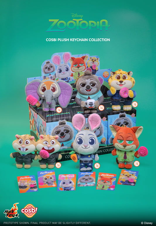 「確認款 Confirmed Style」Hot Toys Disney 優獸大都會2 Cosbi 毛絨鎖匙扣系列 盲盒 Zootopia2 Cosbi Plush Keychain Collection Blind Box - TOYZHOLIC