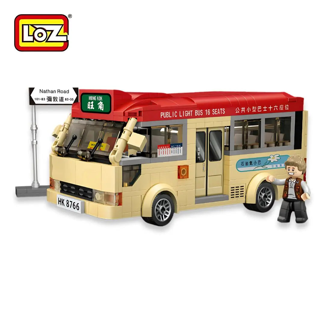 Loz 香港紅色小巴 積木模型 Hong Kong Red Minibus Mini Brick Model - TOYZHOLIC