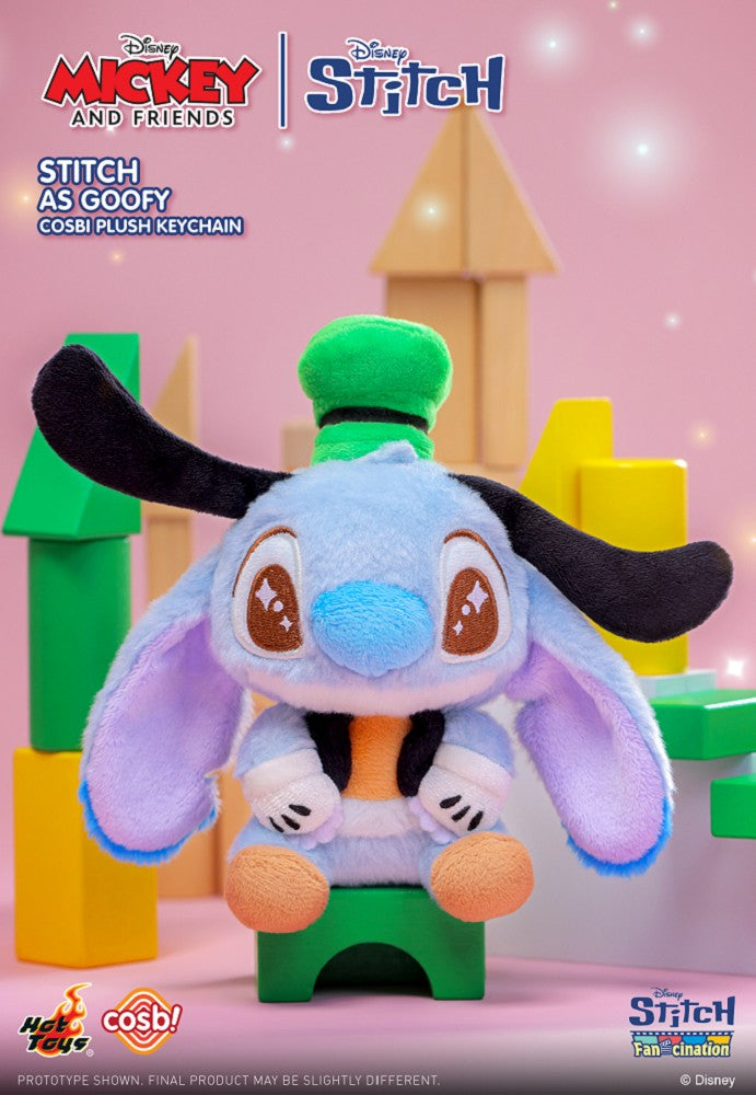 Hot Toys Disney Mickey & Friends X 史迪仔 毛絨鎖匙扣系列 盲盒/ 確認款（一盒六款，款式隨機）Mickey & Friends X Stitch Cosbi Plush Keychain Blind Box/ Confirmed Style
