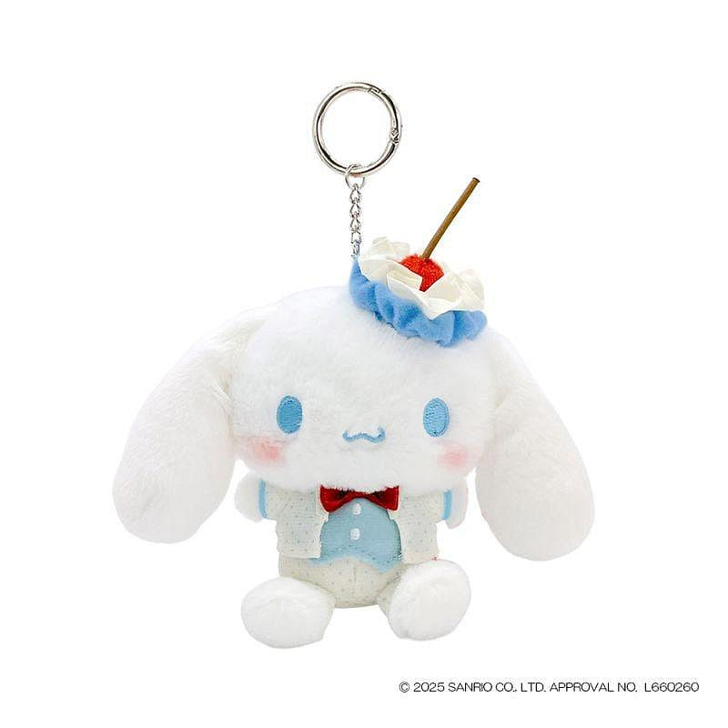 Sanrio Characters 天藍色櫻桃蛋糕 掛飾公仔/ 散紙包 Sky Blue Cherry Cake Plush Charm/ Coins Bag (Kuromi/ 玉桂狗 Cinnamoroll） - TOYZHOLIC