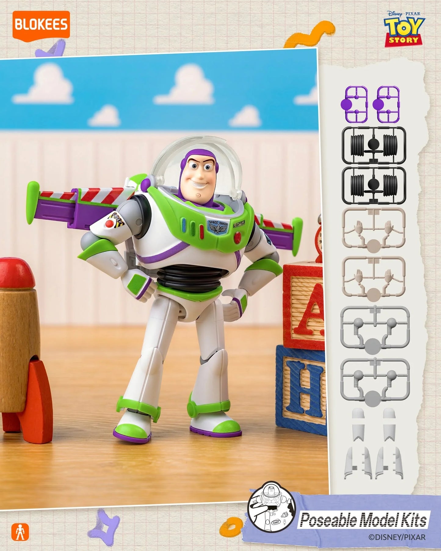 Disney x Blokees 迪士尼反斗奇兵模型 盲盒 Toy Story Elite VERSION 01 EV01 - Friendship Quest Blind Box （一盒六款，款式隨機）