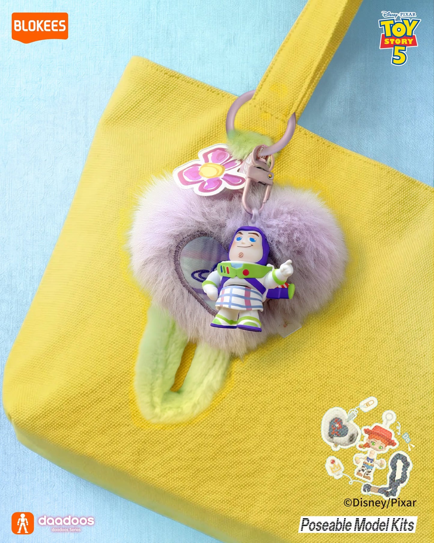 Disney x Blokees 迪士尼反斗奇兵電話繩 盲盒 Toy Story Daadoos Art 01 - Heartful Playtime Blind Box （一共七款，款式隨機）