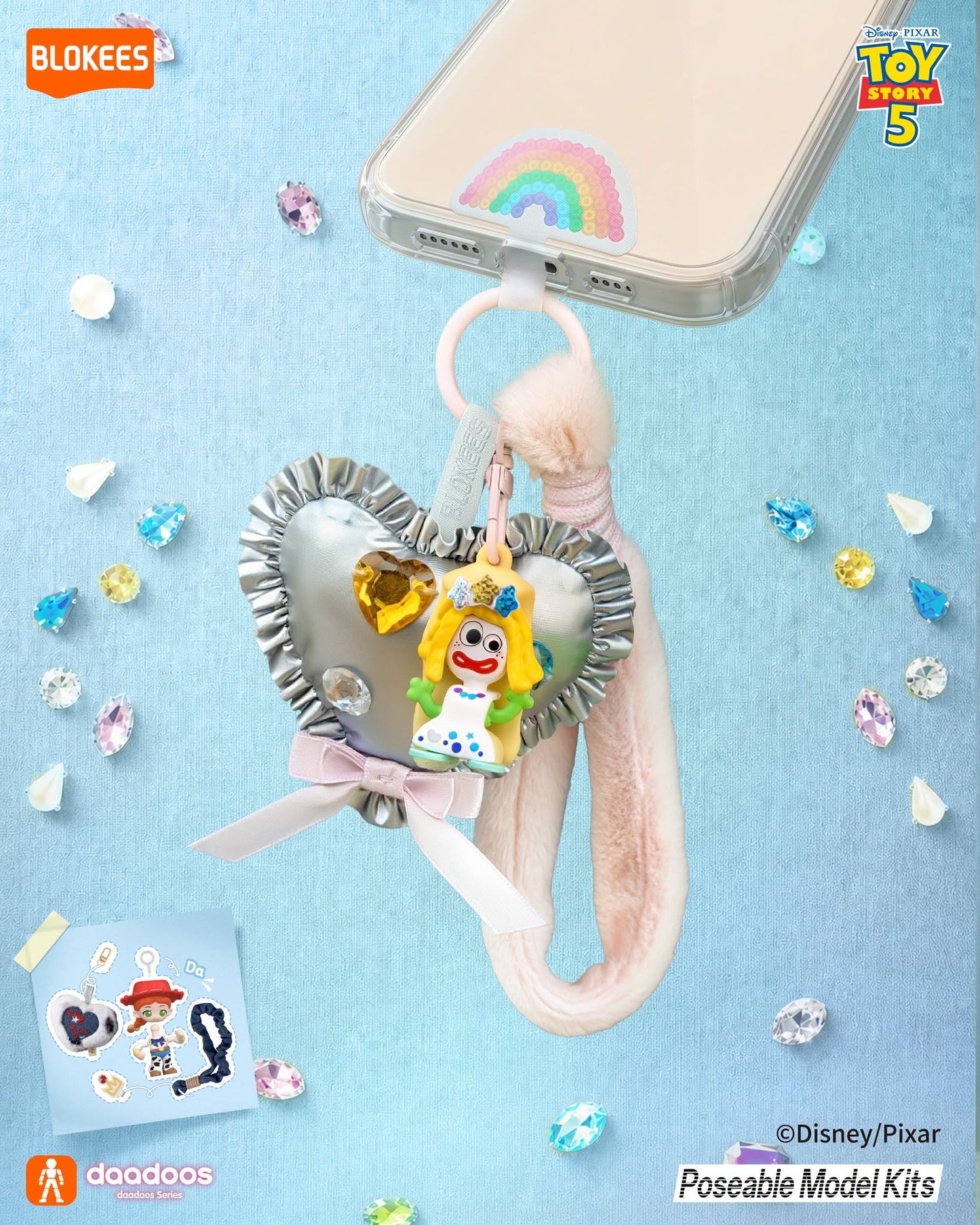 Disney x Blokees 迪士尼反斗奇兵電話繩 盲盒 Toy Story Daadoos Art 01 - Heartful Playtime Blind Box （一共七款，款式隨機）