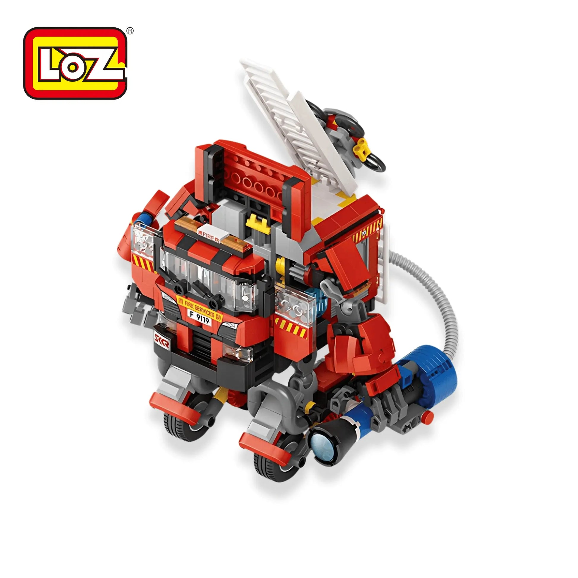 Loz 香港消防車 積木機械人  Hong Kong Fire Truck Building Blocks Robot - TOYZHOLIC