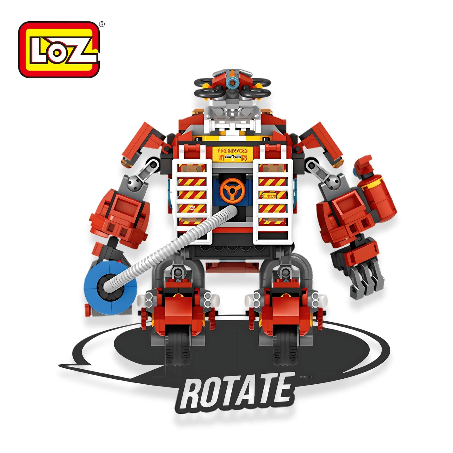 Loz 香港消防車 積木機械人  Hong Kong Fire Truck Building Blocks Robot - TOYZHOLIC
