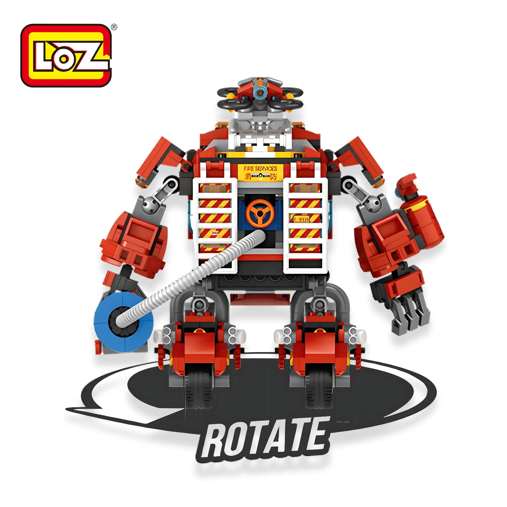 Loz 香港消防車 積木機械人  Hong Kong Fire Truck Building Blocks Robot - TOYZHOLIC