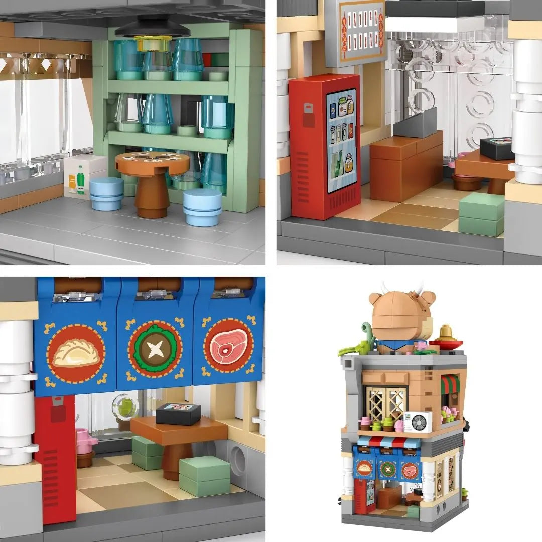Loz 616牛肉火鍋專門店埸景 迷你積木 (授權版) 616 Beef Hot Pot Restaurant Scene Mini Building Blocks (Authorized Version) - TOYZHOLIC