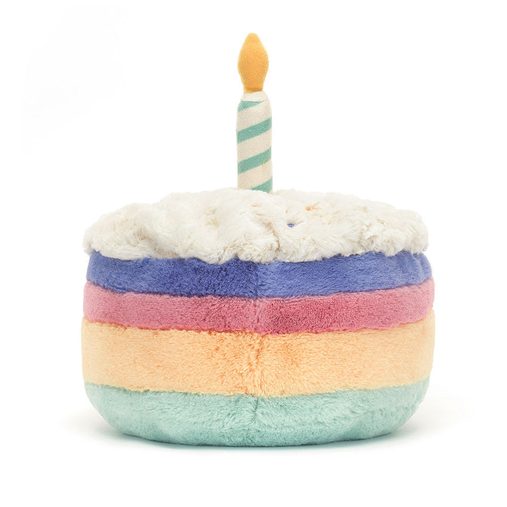 Jellycat 微笑彩虹生日蛋糕 公仔 Amuseables Rainbow Birthday Cake Soft Toy - TOYZHOLIC