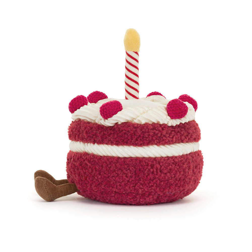 Jellycat 情人節微笑紅絲絨蛋糕 公仔 Amuseables Cheri Cake Plush - TOYZHOLIC