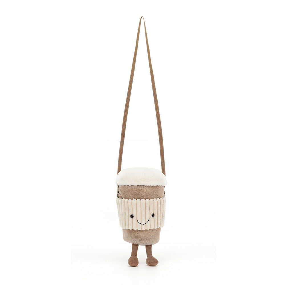 Jellycat 微笑咖啡 斜孭袋 Amuseables Coffee-To-Go Bag - TOYZHOLIC