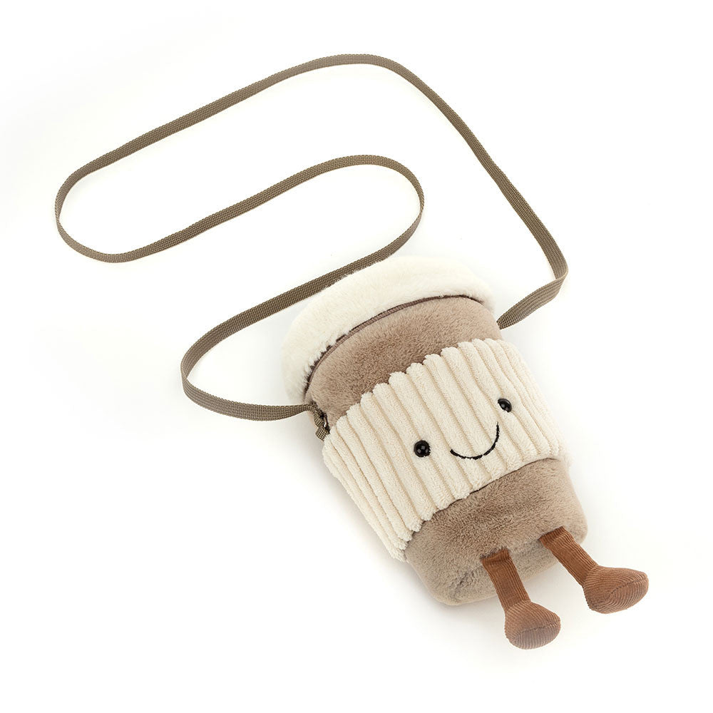Jellycat 微笑咖啡 斜孭袋 Amuseables Coffee-To-Go Bag - TOYZHOLIC