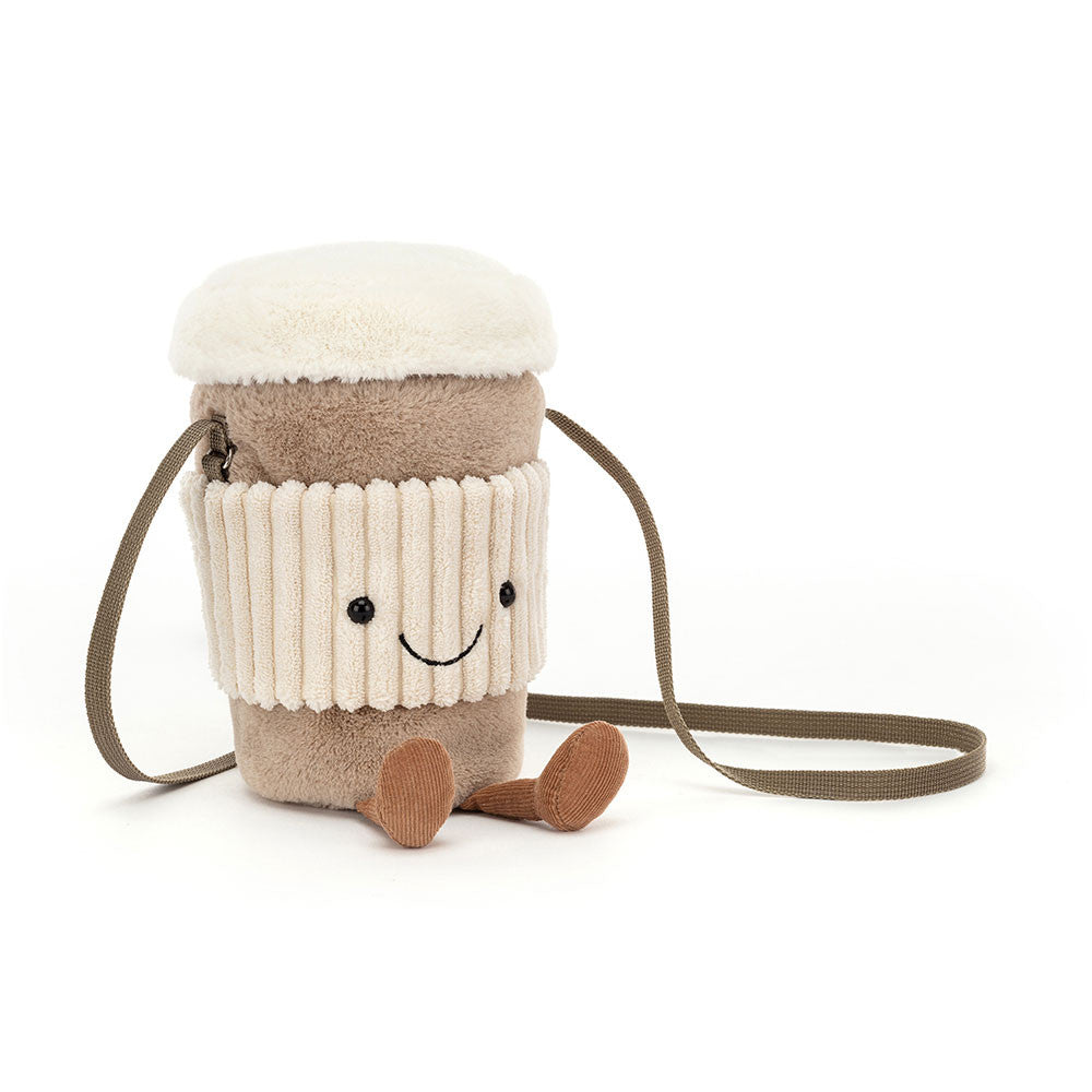 Jellycat 微笑咖啡 斜孭袋 Amuseables Coffee-To-Go Bag - TOYZHOLIC