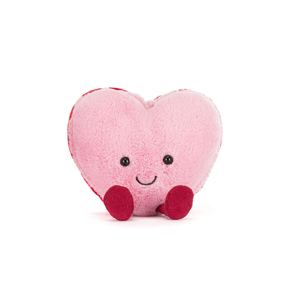 Jellycat 情人節微笑心形馬卡龍 公仔 (粉紅色/ 紅色) Amuseables Heart Macaron Plush (Arlette/ Colette)