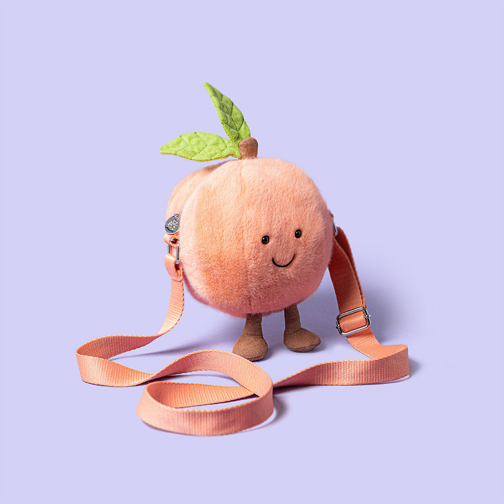 Jellycat 微笑水蜜桃 斜孭袋 Amuseables Peach Shoulder Bag - TOYZHOLIC
