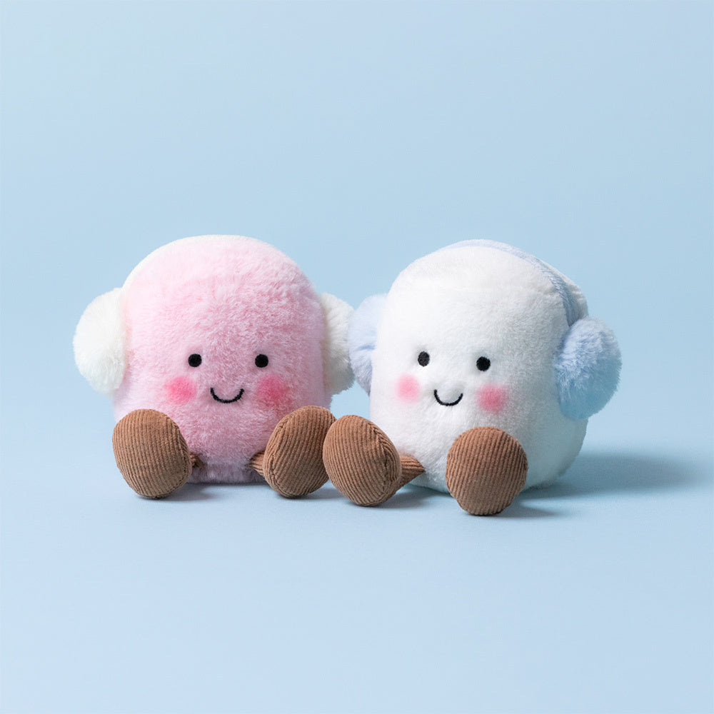 Jellycat 微笑 棉花糖 公仔 Christmas Amuseables Toastie Pink and White Marshmallows Plush - TOYZHOLIC