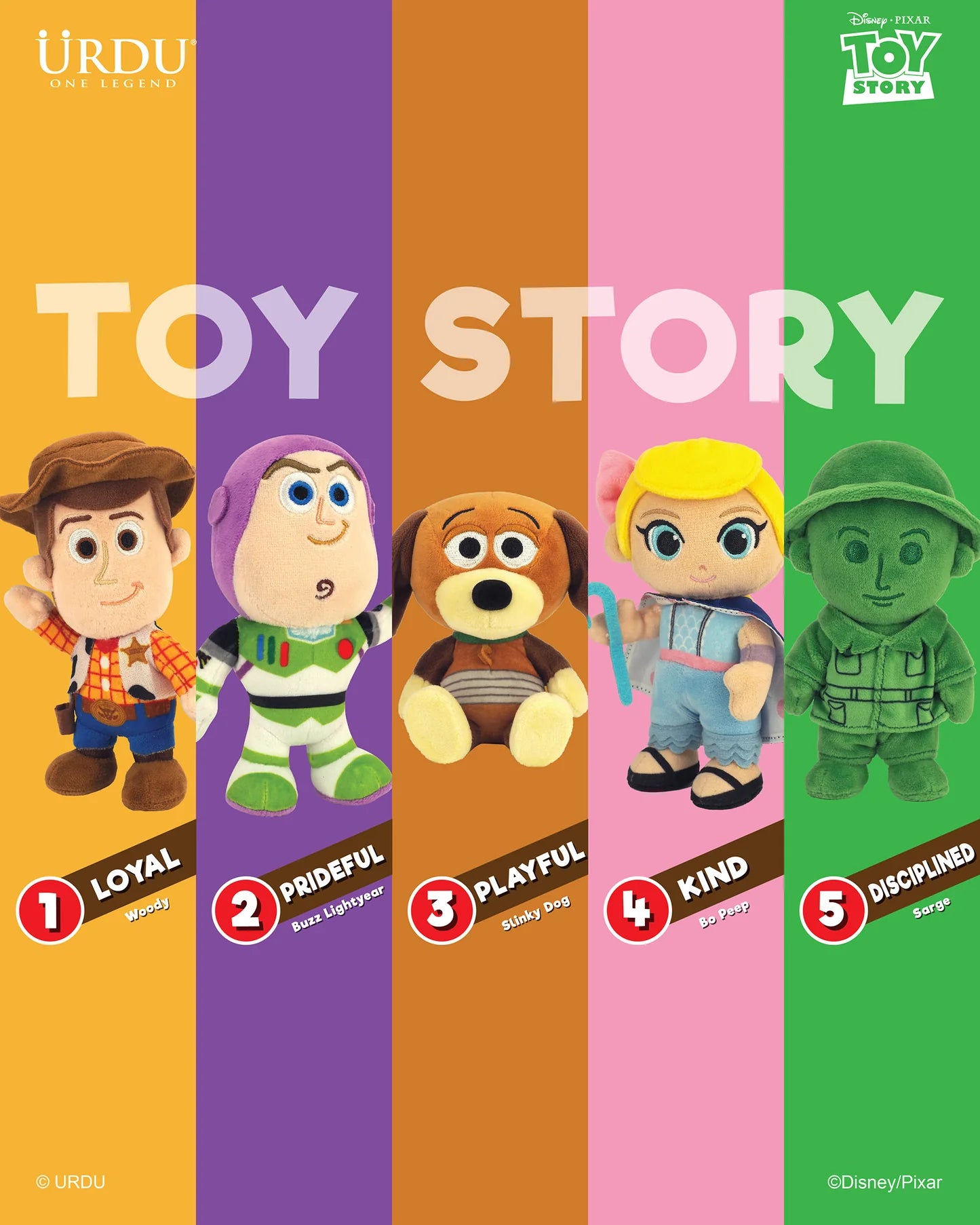 URDU 反斗奇兵骨架公仔系列 盲盒 （一盒五款，款式隨機）Action Softoy Series - Toy Story Blind Box