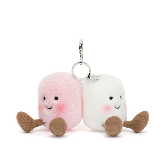 Jellycat 微笑棉花糖 掛飾公仔 Amuseables Pair of Marshmallows Bag Charm - TOYZHOLIC