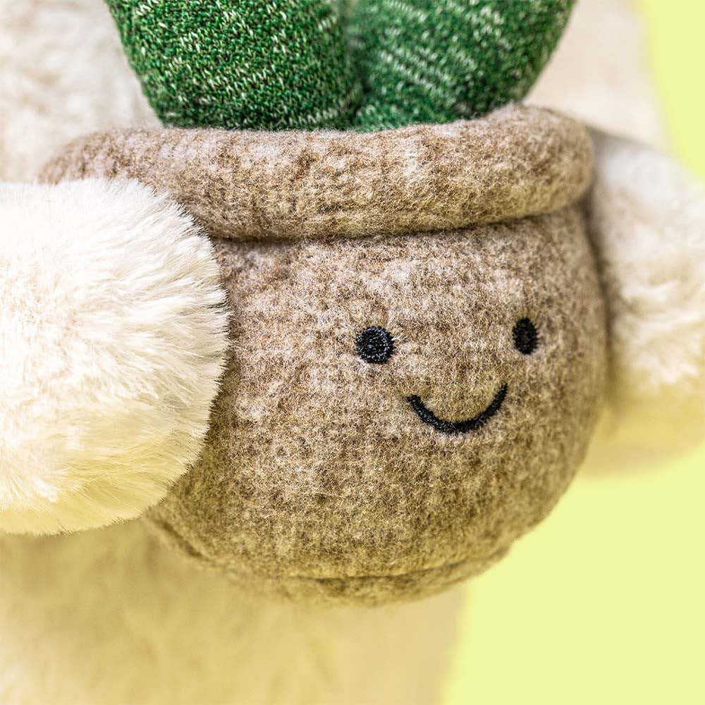 Jellycat 盆栽兔仔 公仔 Cream Bunny with Plant Soft Toy - TOYZHOLIC